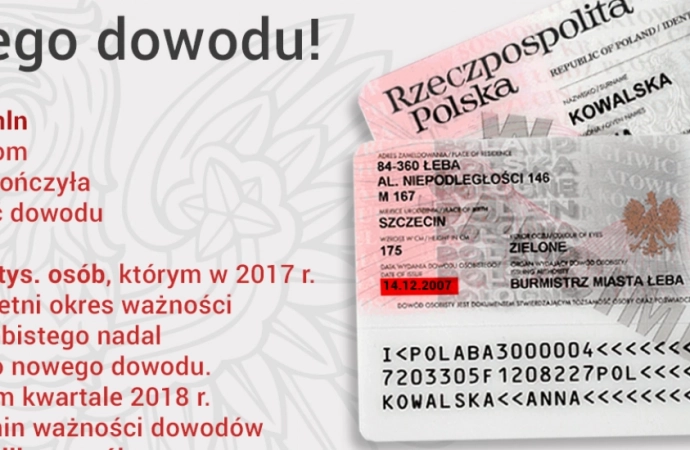 {Ministerstwo Spraw Wewnętrznych i Administracji apeluje o sprawdzenie daty ważności dowodów osobistych.}